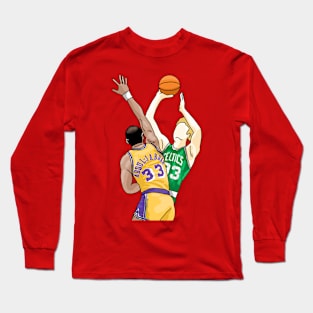 Kareem Abdul Jabbar vs Larry Bird // 33 vs 33 // Drawing Style Long Sleeve T-Shirt